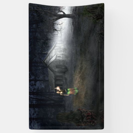 Halloween Horror House Spandoek (Verticaal)