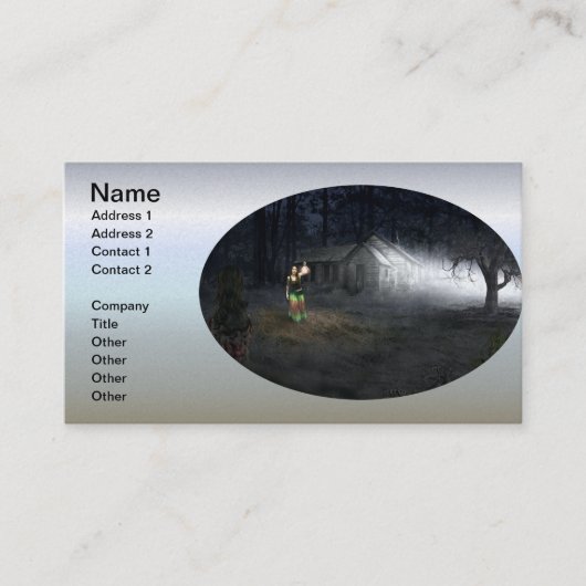 Halloween Horror House Visitekaartje (Voorkant)