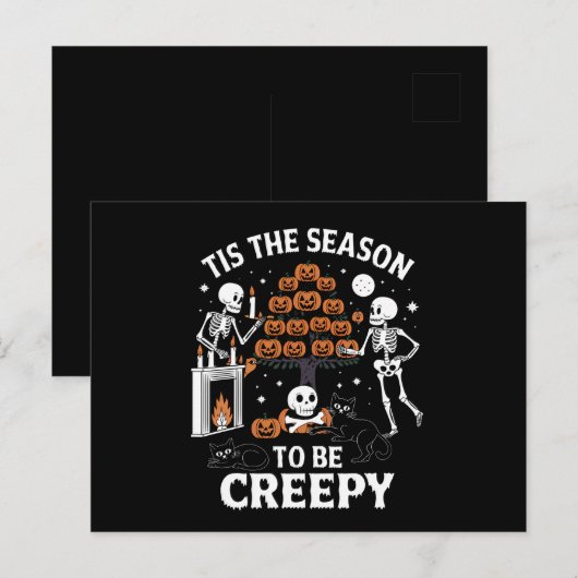 Halloween Horror is het seizoen om griezelig te zi Briefkaart (Voorkant / Achterkant)