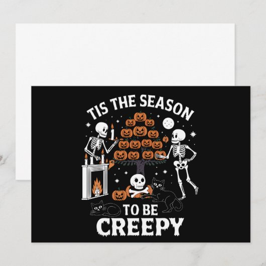 Halloween Horror is het seizoen om griezelig te zi Kaart (Voorkant / Achterkant)