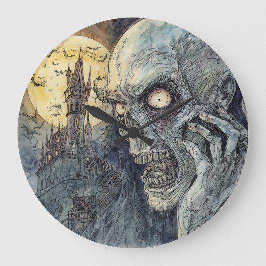 Halloween, Horror,Maneschijn over de Verdoemden Grote Klok (Voorkant)