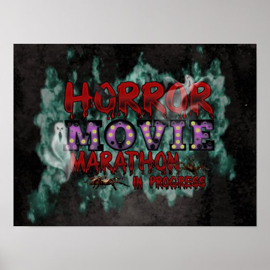 Halloween Horror Movie Marathon aan de gang Poster (Voorkant)
