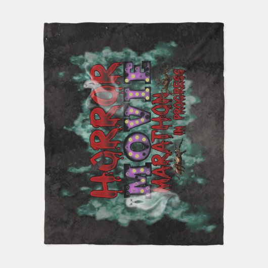 Halloween Horror Movie Marathon In Progress Fleece Deken (Voorkant)