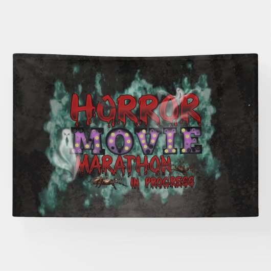 Halloween Horror Movie Marathon In Progress Spandoek (Horizontaal)