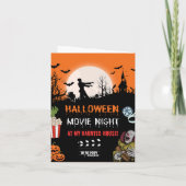 Halloween Horror Movie Night Party Invitation (Achterkant)