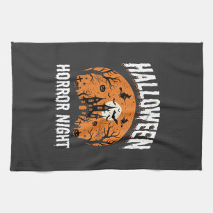 Halloween Horror Night Geheime Kasteel Vintage Theedoek