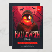 Halloween Horror Night Party Kaart (Voorkant / Achterkant)