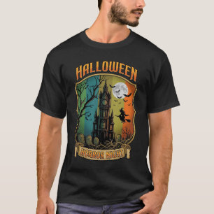 Halloween Horror Night Spokenhuis Heks Volle Maan T-shirt