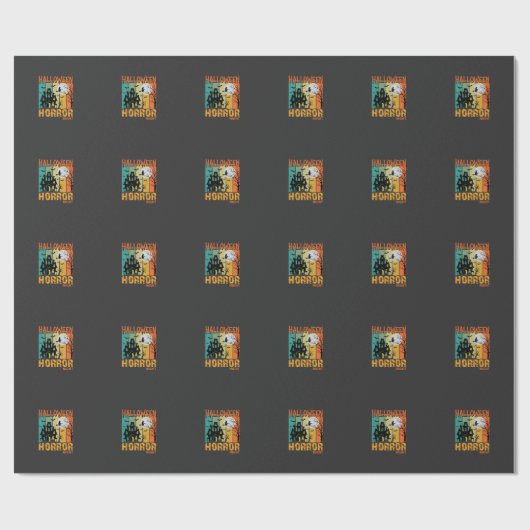 Halloween Horror Night Spokenhuis Vector_1 Cadeaupapier (Vlak)
