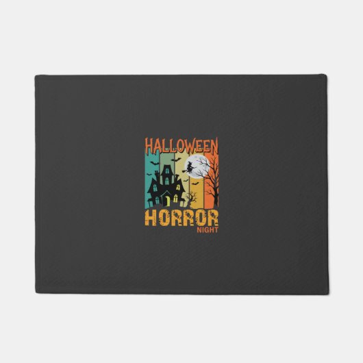Halloween Horror Night Spokenhuis Vector_1 Deurmat (Voorkant)