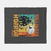 Halloween Horror Night Spokenhuis Vector_1 Fleece Deken (Voorkant (Horizontaal))
