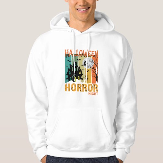 Halloween Horror Night Spokenhuis Vector_1 Hoodie (Voorkant)