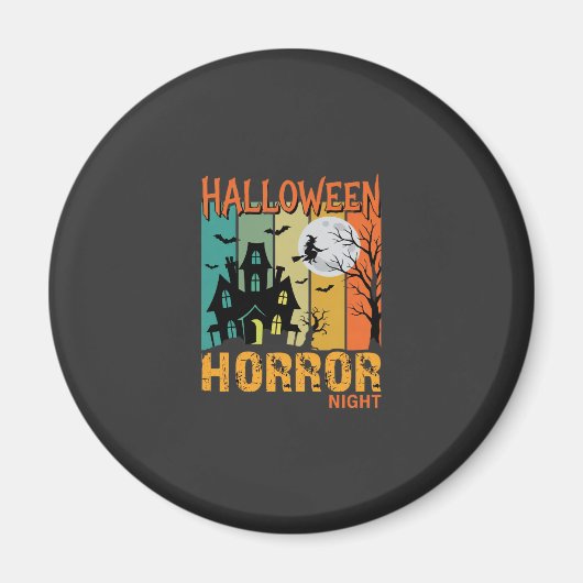 Halloween Horror Night Spokenhuis Vector_1 Magneet (Voorkant)