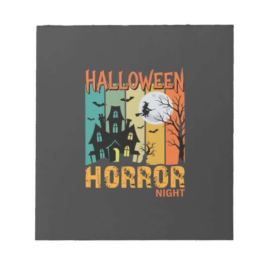 Halloween Horror Night Spokenhuis Vector_1 Notitieblok (Voorkant)