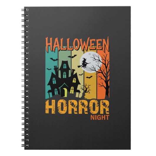 Halloween Horror Night Spokenhuis Vector_1 Notitieboek (Voorkant)