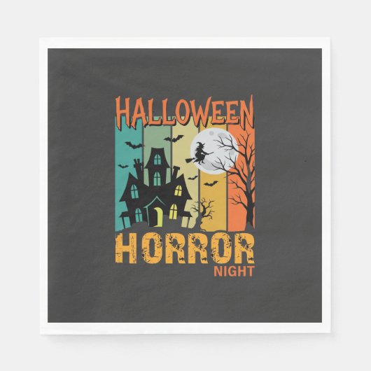Halloween Horror Night Spokenhuis Vector_1 Servet (Voorkant)