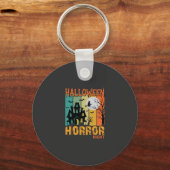 Halloween Horror Night Spokenhuis Vector_1 Sleutelhanger (Voorkant)