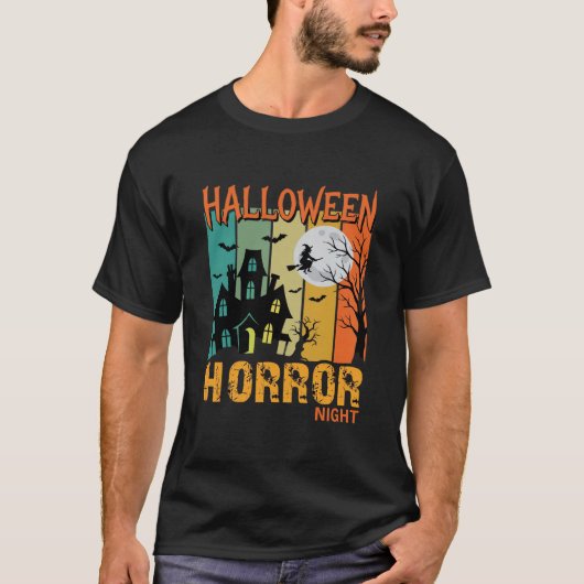 Halloween Horror Night Spokenhuis Vector_1 T-shirt (Voorkant)