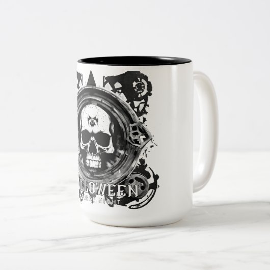 Halloween Horror Night Tweekleurige Koffiemok (Voorkant rechts)