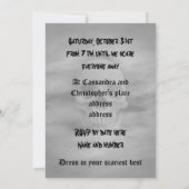 Halloween horror party spookachtige schedel kaart (Achterkant)