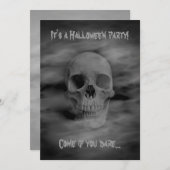 Halloween horror party spookachtige schedel kaart (Voorkant / Achterkant)