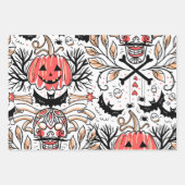Halloween Horror Pattern Inpakpapier Vel (Voorkant)