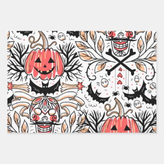 Halloween Horror Pattern Inpakpapier Vel