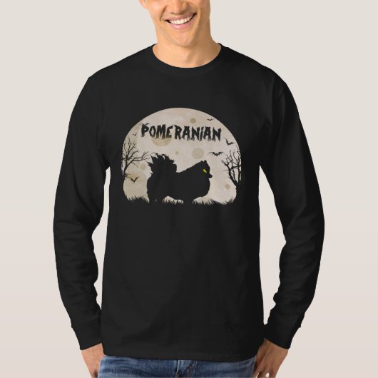Halloween Horror Pomeranian T-shirt (Voorkant)
