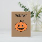Halloween Horror Pompoen Briefkaart (Staand voorkant)