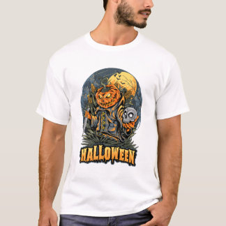Halloween Horror Pompoen Grafische T-Shirt