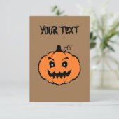 Halloween Horror Pompoen Kaart (Staand voorkant)