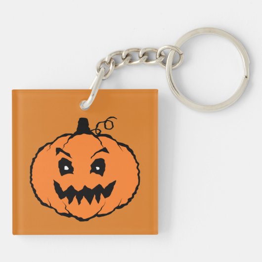 Halloween Horror Pompoen  Sleutelhanger (Achterkant)