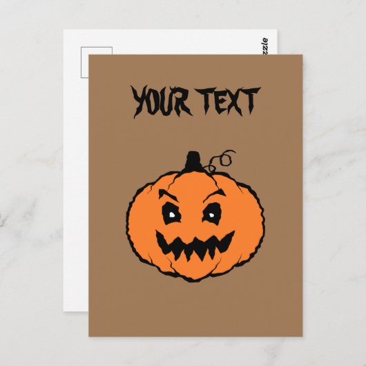 Halloween Horror Pumpkin Briefkaart (Voorkant / Achterkant)