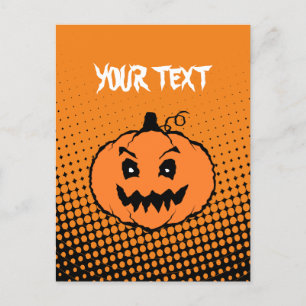 Halloween Horror Pumpkin Gradiënten Briefkaart
