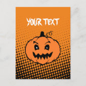 Halloween Horror Pumpkin Gradiënten Briefkaart (Voorkant)