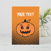 Halloween Horror Pumpkin Gradients Invitation Kaart (Staand voorkant)