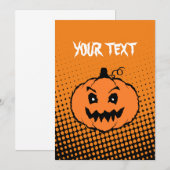 Halloween Horror Pumpkin Gradients Invitation Kaart (Voorkant / Achterkant)
