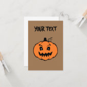 Halloween Horror Pumpkin Kaart (Voorkant / Achterkant in situ)