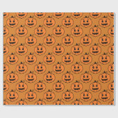 Halloween Horror Pumpkin Pattern Cadeaupapier (Vlak)