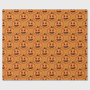 Halloween Horror Pumpkin Pattern Cadeaupapier