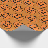 Halloween Horror Pumpkin Pattern Cadeaupapier (Hoek)