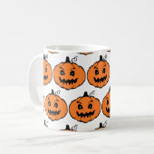Halloween Horror Pumpkin Pattern Koffiemok (Voorkant links)