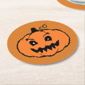 Halloween Horror Pumpkin Ronde Kartonnen Onderzetter (Gebogen)