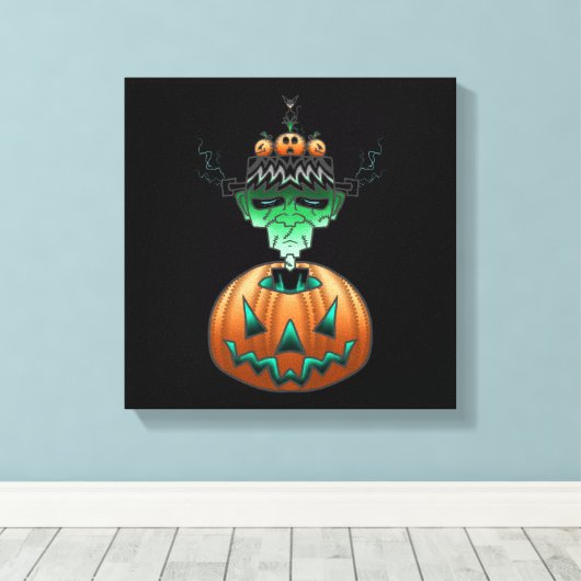 Halloween Horror Punk Zombie Canvas Afdruk (Insitu (Houten vloer))