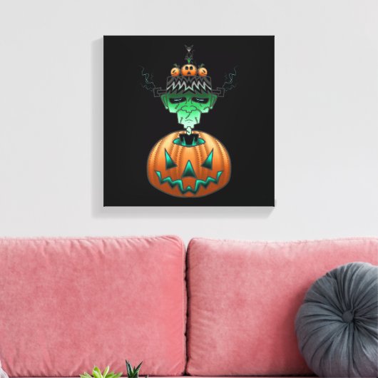 Halloween Horror Punk Zombie Canvas Afdruk (Insitu (Woonkamer))