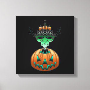 Halloween Horror Punk Zombie Canvas Afdruk