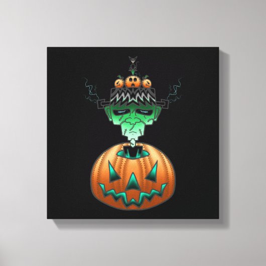 Halloween Horror Punk Zombie Canvas Afdruk (Voorkant)