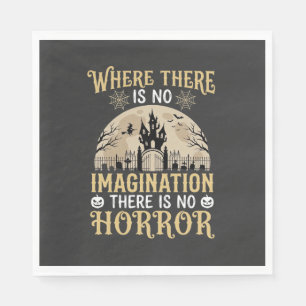 Halloween Horror Quote Geheime Kasteel Verbeelding Servet