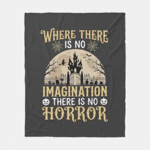 Halloween Horror Quote Geheugen Kasteel Verbeeldin Fleece Deken
