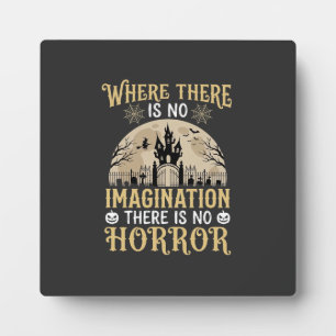 Halloween Horror Quote Geheugen Kasteel Verbeeldin Fotoplaat